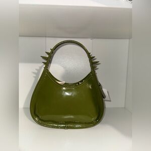 Ergo Bag In Crinkle Patent Coachtopia Leather With Spikes